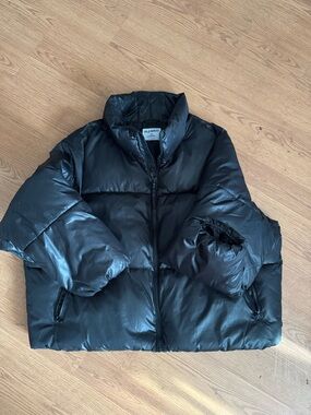 Old Navy Black Quilted Puffer Coat